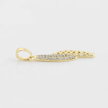 Load image into Gallery viewer, 14 K Gold Plated pendant with white zirconia