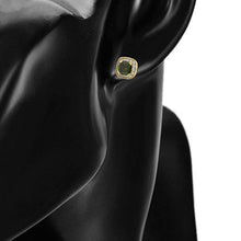 Charger l'image dans la galerie, 14 K Gold Plated earrings with olive zirconia