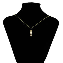 Charger l'image dans la galerie, 14 K Gold Plated infinity pendant with white zirconia