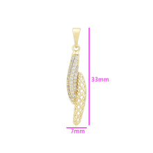 Load image into Gallery viewer, 14 K Gold Plated pendant with white zirconia