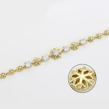 Cargar imagen en el visor de la galería, 14 K Gold Plated bracelet with white zirconia