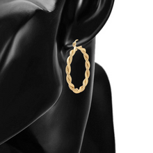 Load image into Gallery viewer, 14 K Gold plated twisted hoops earrings