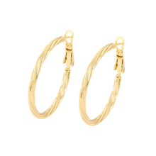 Charger l'image dans la galerie, 14 K Gold Plated Hoops earrings