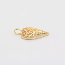 Load image into Gallery viewer, 14 K Gold Plated Tree of Life pendant with white zirconia