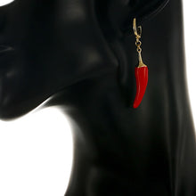 Load image into Gallery viewer, 14 K Gold Plated chillies pendant and earrings set