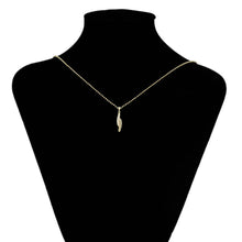 Load image into Gallery viewer, 14 K Gold Plated pendant with white zirconia