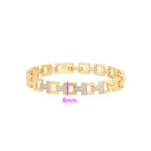 Load image into Gallery viewer, 14 K Gold Plated bracelet with white zirconia
