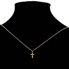 Cargar imagen en el visor de la galería, 14 K Gold Plated cross pendant with necklace