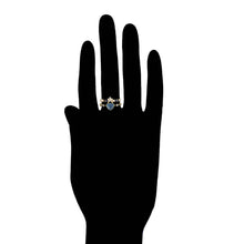 Load image into Gallery viewer, 14 K Gold Plated ring with blue zirconium