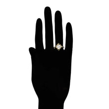 Load image into Gallery viewer, 14 K Gold Plated ring with white zirconia