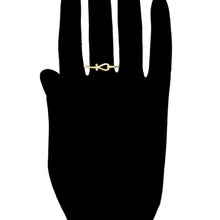 Load image into Gallery viewer, 14 K Gold Plated ring with white zirconia