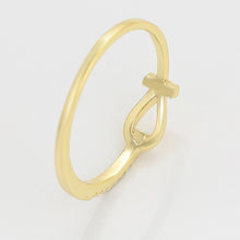 Load image into Gallery viewer, 14 K Gold Plated ring with white zirconia
