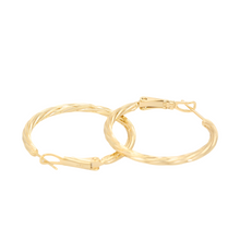 Charger l'image dans la galerie, 14 K Gold Plated Hoops earrings