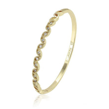 Load image into Gallery viewer, 14 K Gold Plated bangle with white zirconium - BIJUNET