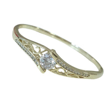 Load image into Gallery viewer, 14 K Gold Plated bangle with white zirconium - BIJUNET