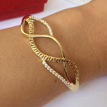 Load image into Gallery viewer, 14 K Gold Plated bangle with white zirconium - BIJUNET
