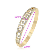 Load image into Gallery viewer, 14 K Gold Plated bangle with white zirconium - BIJUNET