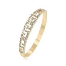 Load image into Gallery viewer, 14 K Gold Plated bangle with white zirconium - BIJUNET