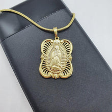 Load image into Gallery viewer, 14 K Gold Plated Blessed Virgin Lady of Guadalupe pendant - BIJUNET