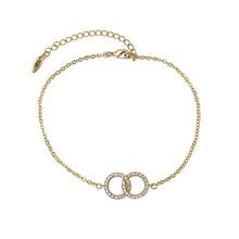 Load image into Gallery viewer, 14 K Gold Plated bracelet with white zirconium - BIJUNET