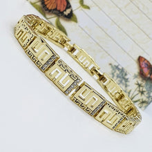 Charger l'image dans la galerie, 14 K Gold Plated bracelet with white zirconium - BIJUNET