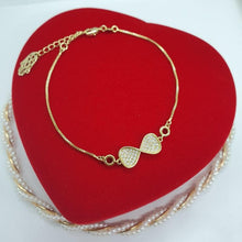 Load image into Gallery viewer, 14 K Gold Plated bracelet with white zirconium - BIJUNET