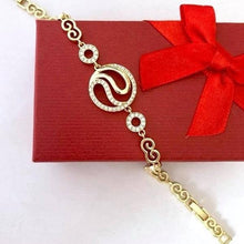 Load image into Gallery viewer, 14 K Gold Plated bracelet with white zirconium - BIJUNET