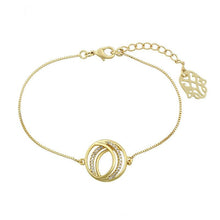 Load image into Gallery viewer, 14 K Gold Plated bracelet with white zirconium - BIJUNET