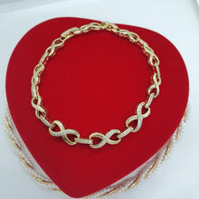 Load image into Gallery viewer, 14 K Gold Plated bracelet with white zirconium - BIJUNET