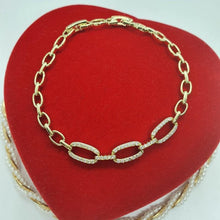 Load image into Gallery viewer, 14 K Gold Plated bracelet with white zirconium - BIJUNET