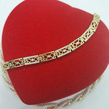 Load image into Gallery viewer, 14 K Gold Plated bracelet with white zirconium - BIJUNET