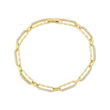 Load image into Gallery viewer, 14 K Gold Plated bracelet with white zirconium - BIJUNET