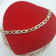 Load image into Gallery viewer, 14 K Gold Plated bracelet with white zirconium - BIJUNET