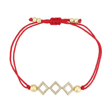 Load image into Gallery viewer, 14 K Gold Plated bracelet with white zirconium - BIJUNET