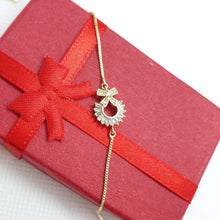 Load image into Gallery viewer, 14 K Gold Plated bracelet with white zirconium - BIJUNET