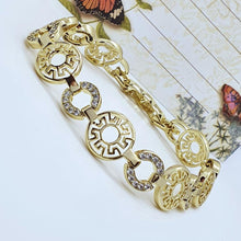 Load image into Gallery viewer, 14 K Gold Plated bracelet with white zirconium - BIJUNET