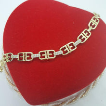 Load image into Gallery viewer, 14 K Gold Plated bracelet with white zirconium - BIJUNET