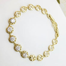 Load image into Gallery viewer, 14 K Gold Plated bracelet with white zirconium - BIJUNET