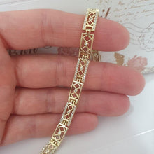 Load image into Gallery viewer, 14 K Gold Plated bracelet with white zirconium - BIJUNET