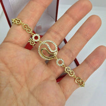 Load image into Gallery viewer, 14 K Gold Plated bracelet with white zirconium - BIJUNET