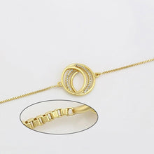 Load image into Gallery viewer, 14 K Gold Plated bracelet with white zirconium - BIJUNET