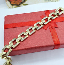 Load image into Gallery viewer, 14 K Gold Plated bracelet with white zirconium - BIJUNET