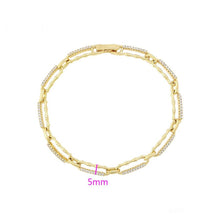 Load image into Gallery viewer, 14 K Gold Plated bracelet with white zirconium - BIJUNET