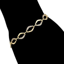 Load image into Gallery viewer, 14 K Gold Plated bracelet with white zirconium - BIJUNET