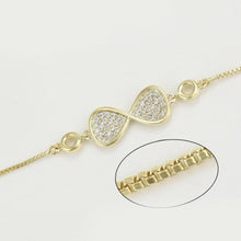 Load image into Gallery viewer, 14 K Gold Plated bracelet with white zirconium - BIJUNET