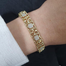 Load image into Gallery viewer, 14 K Gold Plated bracelet with white zirconium - BIJUNET