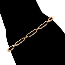 Load image into Gallery viewer, 14 K Gold Plated bracelet with white zirconium - BIJUNET