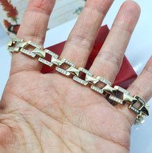 Load image into Gallery viewer, 14 K Gold Plated bracelet with white zirconium - BIJUNET