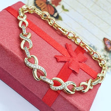 Load image into Gallery viewer, 14 K Gold Plated bracelet with white zirconium - BIJUNET