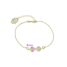 Load image into Gallery viewer, 14 K Gold Plated bracelet with white zirconium - BIJUNET